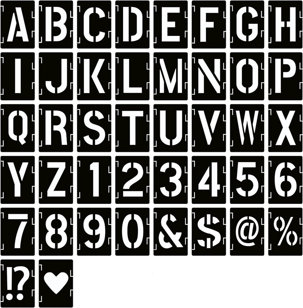 Plantillas de Letras y Símbolos de 15 para Pintura