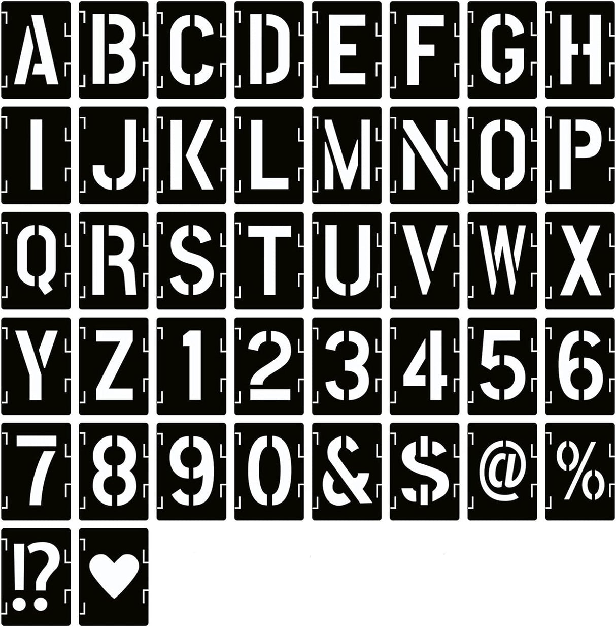 Plantillas de Letras y Símbolos de 15 para Pintura