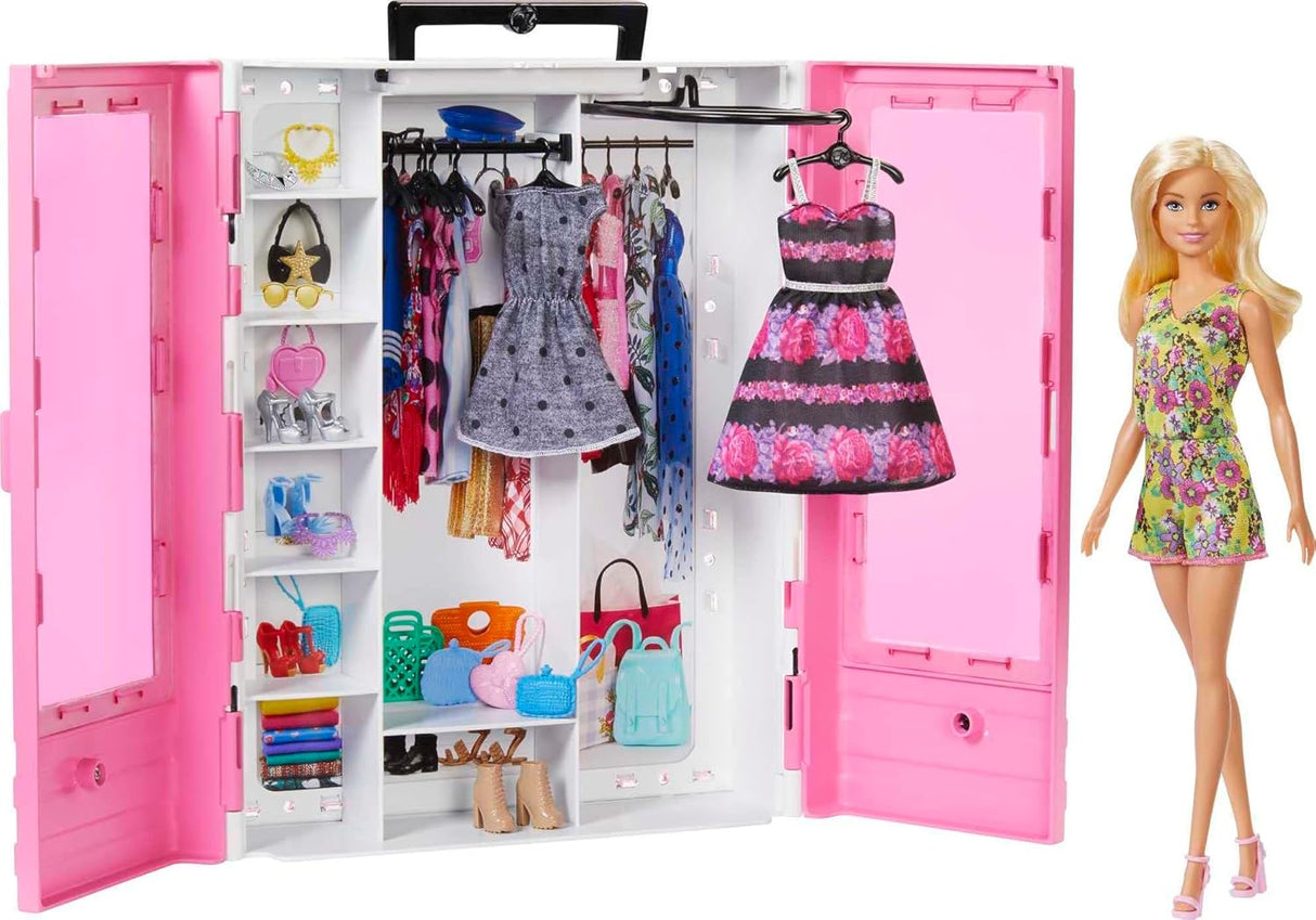 Barbie Fashionistas Muñeca y Armario Playset con Accesorios