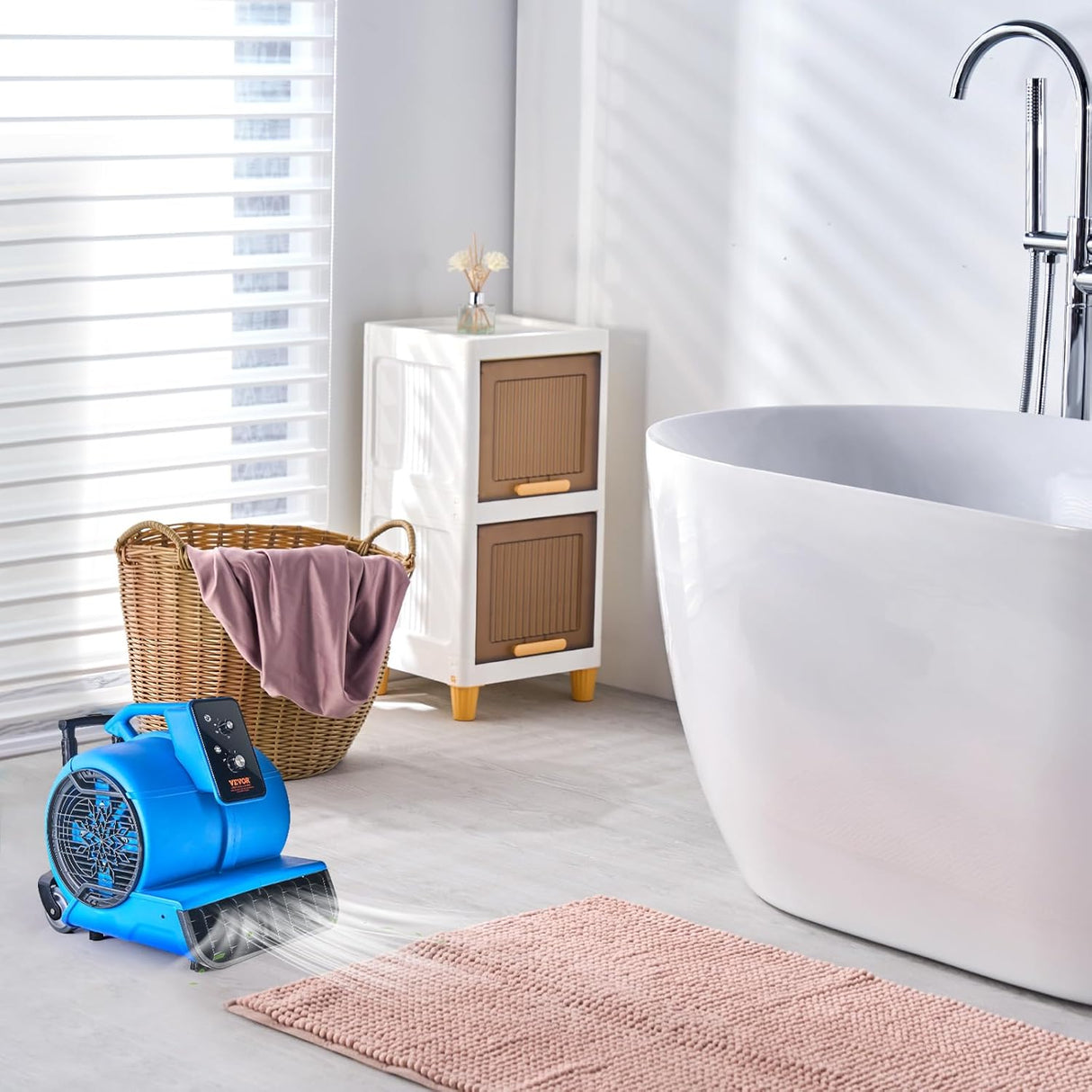 VEVOR Soplador de Piso 4000 CFM, 3 Velocidades, Portátil