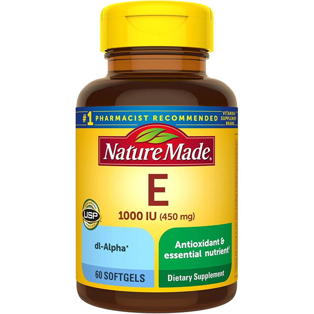 Suplemento Vitamina E 450 mg soporte antioxidante 60 und
