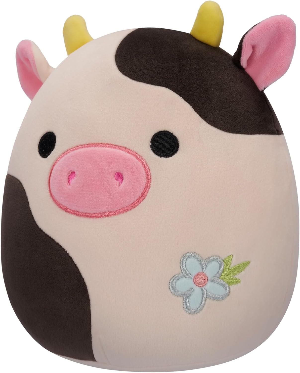 Connor Cow Squishmallow 8 Oficial Jazwares con bordado floral