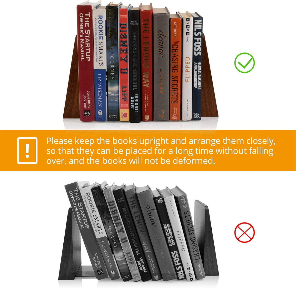 Sujetalibros de madera hechos a mano para sostener libros