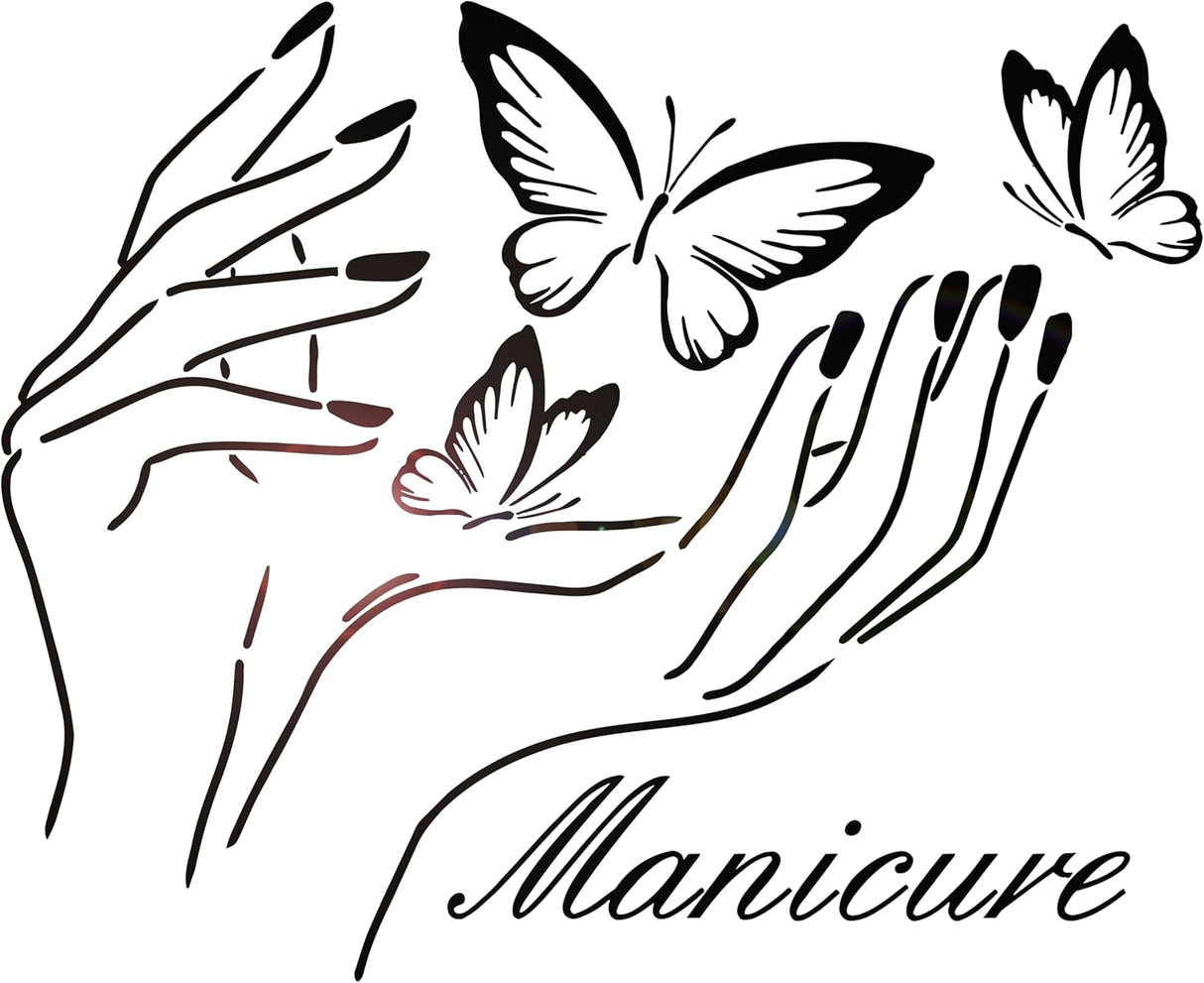 Vinilo Decorativo Uñas Diseño Mariposas G6573