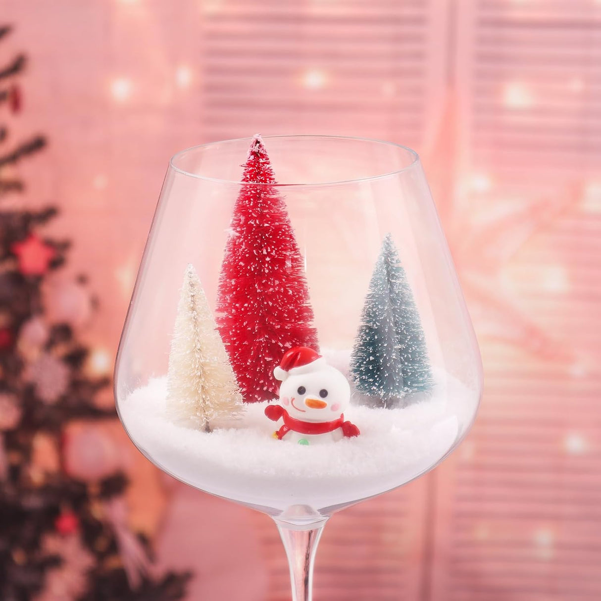 Mini Árboles de Navidad Artificiales 24 Pcs, Decoración Festiva