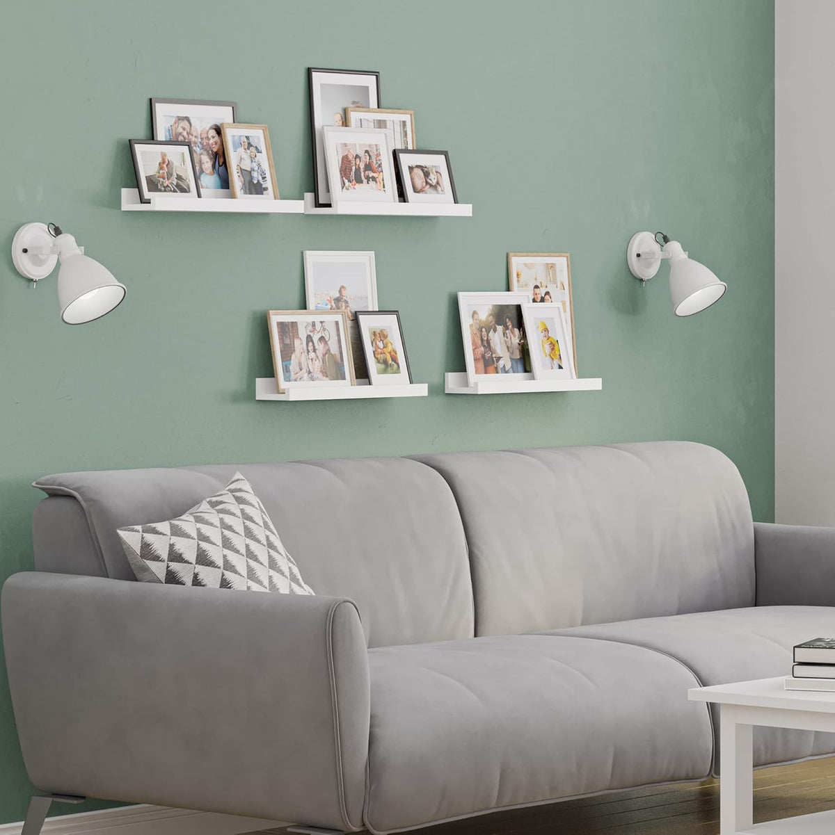 Estanterías Flotantes Wallniture Denver para Decoración Infantil, Set de 4