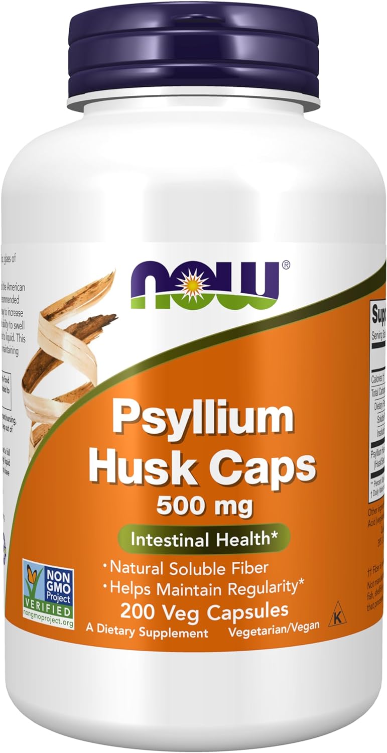 Cápsulas de cáscara de psyllium NOW