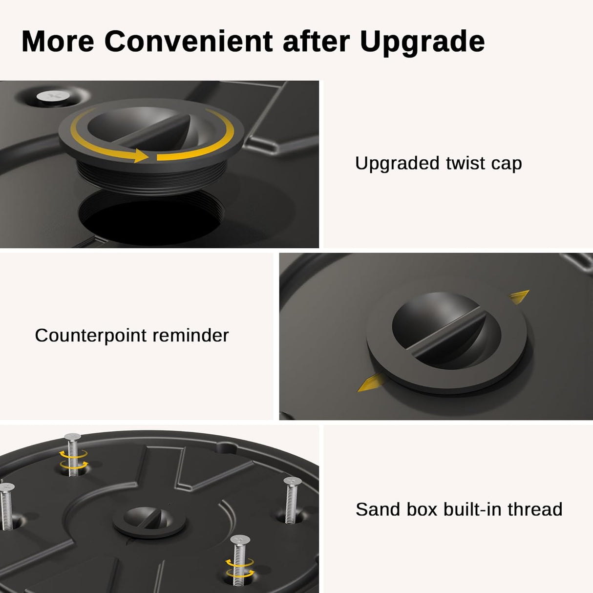 Calentador de patio caja de arena capacidad de 26.45 libras