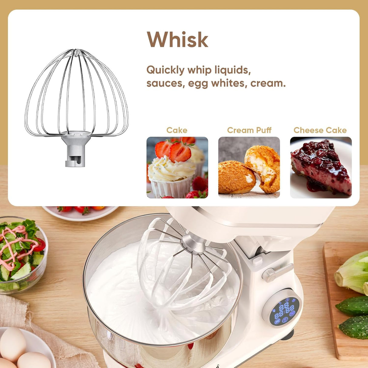 Batidora de Pie BioloMix, 1200W, 11 Velocidades, Modelo OLED