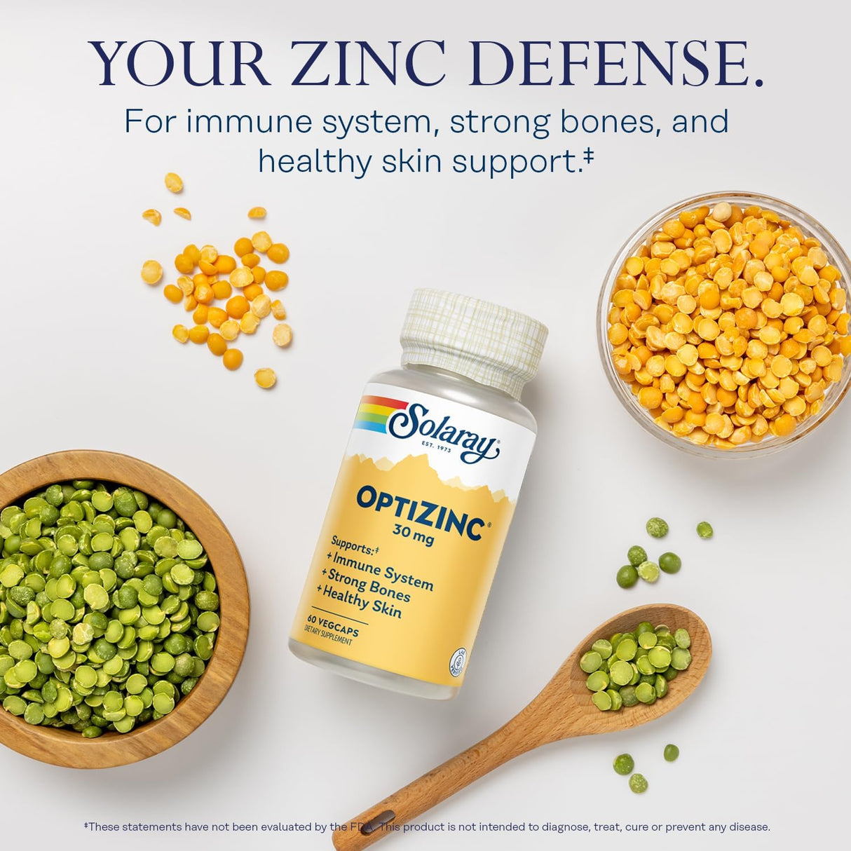 Solaray OptiZinc 30mg suplemento inmunidad, 60 VegCaps