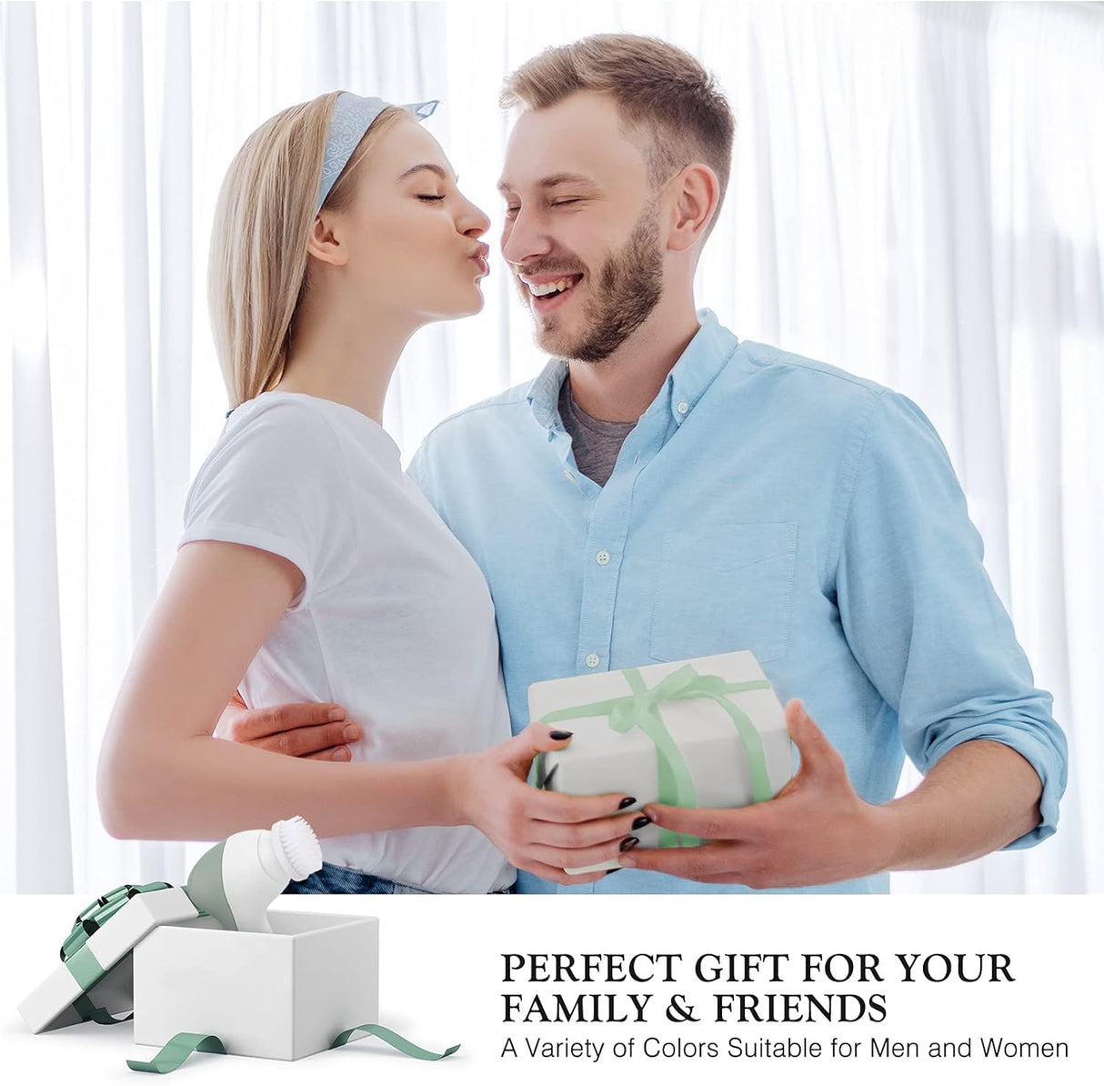 Cepillo de limpieza facial COSLUS giratorio color verde