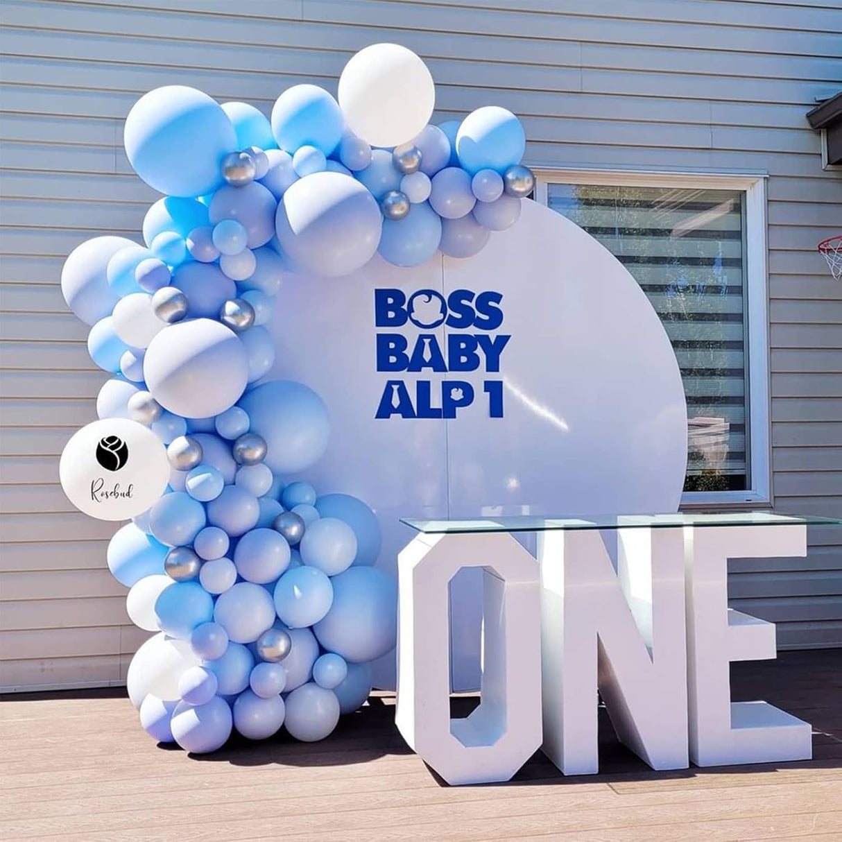 Kit de arco de guirnalda de globos azul claro, 102 globos azul pastel azul bebé 18, 12, 10, 5 pulgadas, diferentes tamaños para revelación de género, baby shower, cumpleaños, boda, aniversario, decoración de despedida de soltera