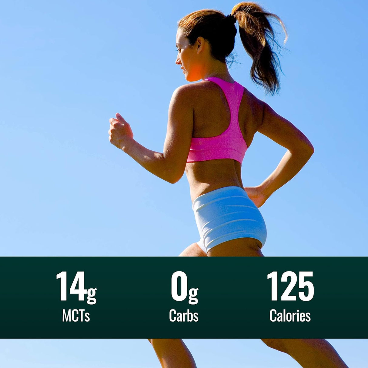 Suplemento Aceite MCT orgánico Botella de vidrio puro