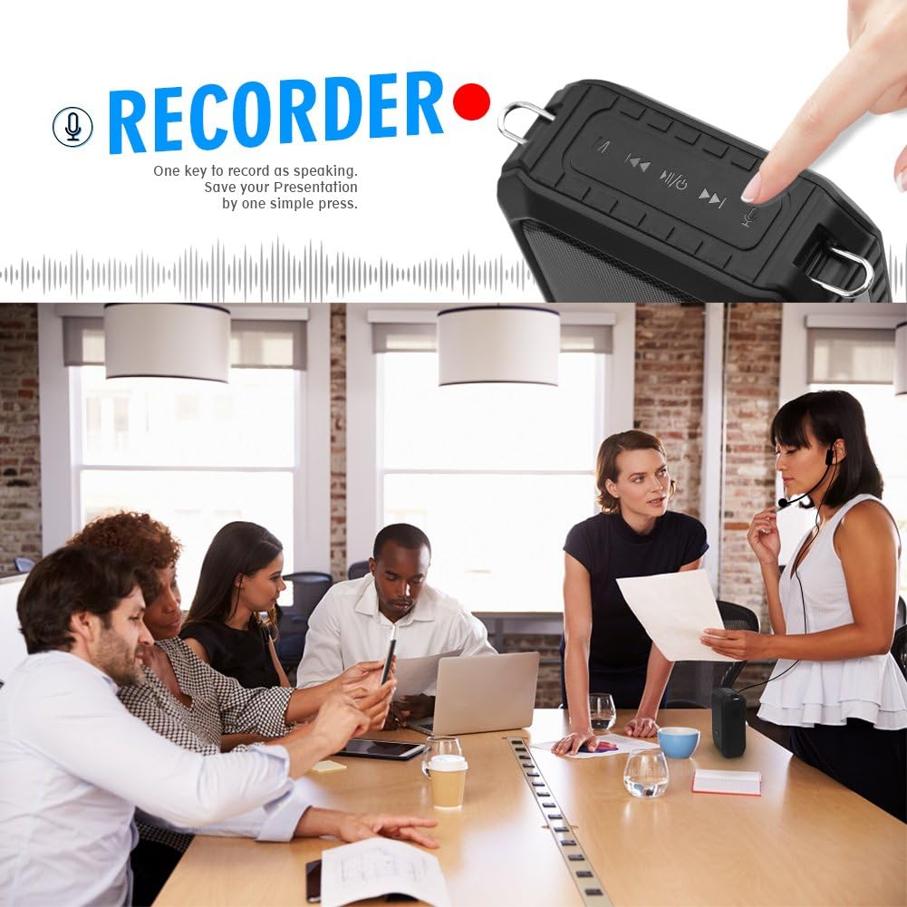 Amplificador de Voz Portátil 18W con Micrófono y Batería 4400mAh