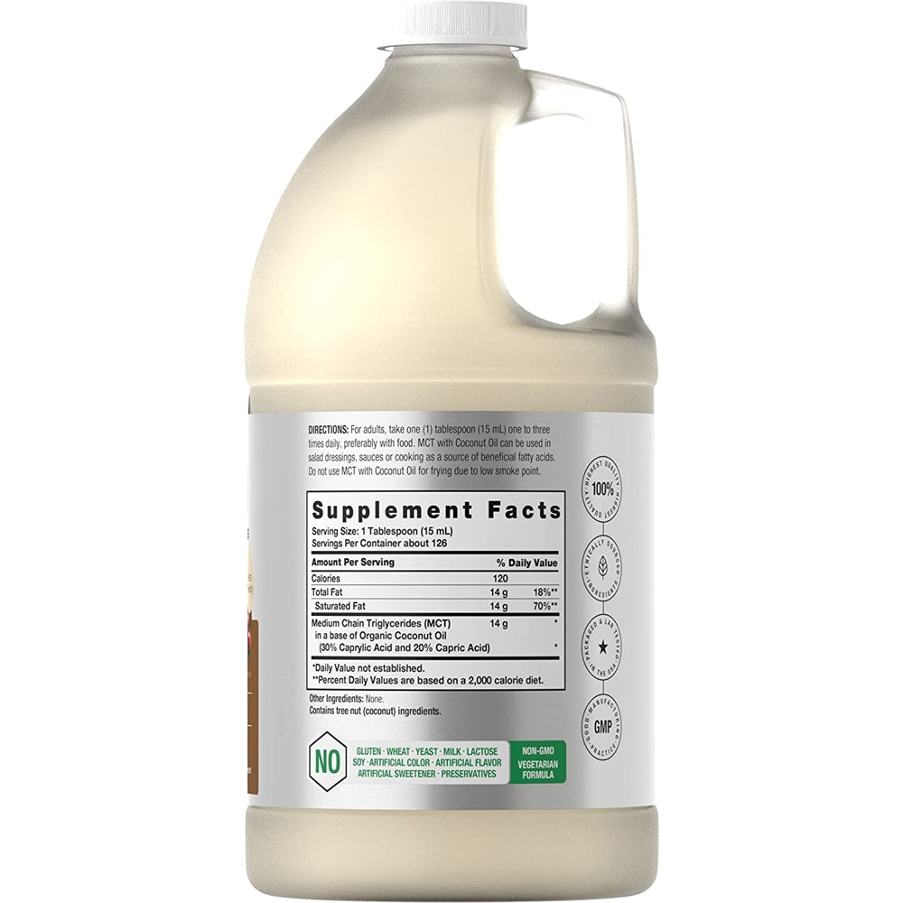 Aceite Keto MCT 64 oz Fórmula vegetariana sin OMG sin sabor