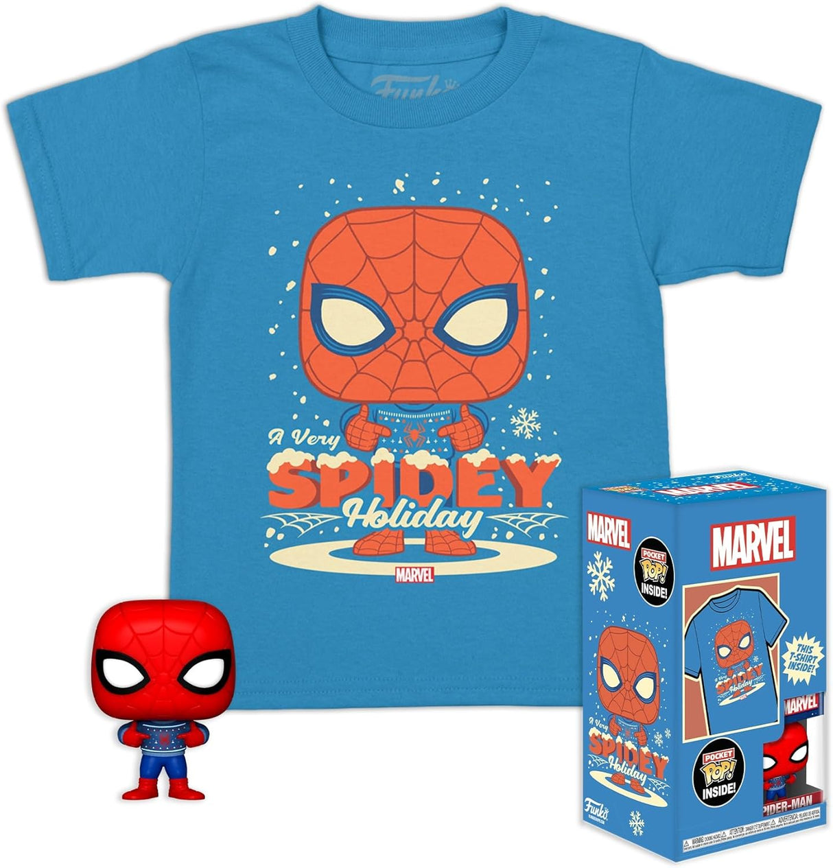 Funko Pocket Pop! & Tee: Marvel - Spider-Man Festivo - S