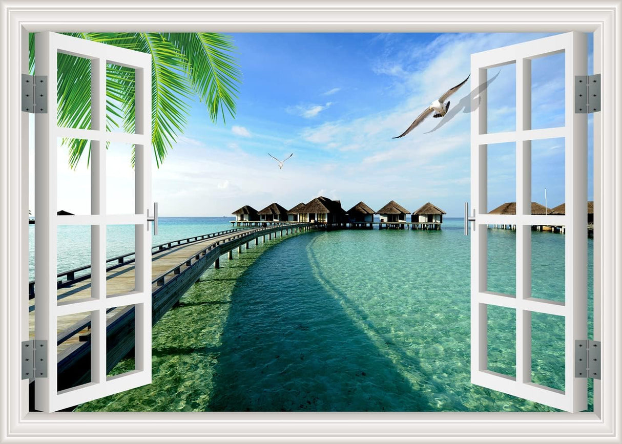 THNWSY Adhesivo autoadhesivo para pared, Maldivas