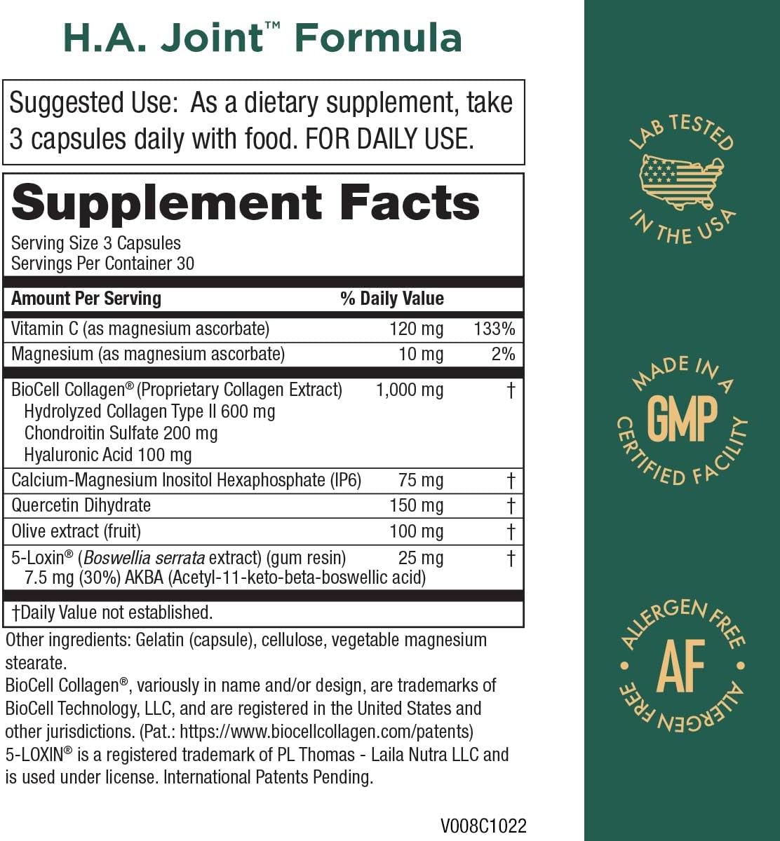Ácido hialurónico de Purity Products 90 cápsulas