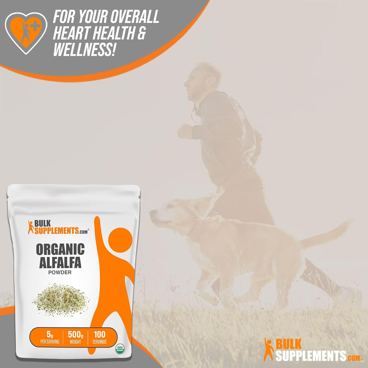 Suplemento BULKSUPPLEMENTS.COM Polvo de alfalfa orgánica