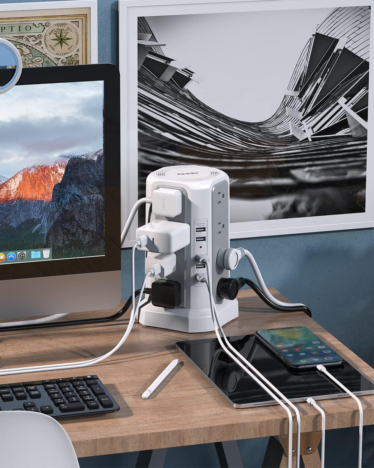 Fararaka - Torre de regleta de alimentación de 16 salidas