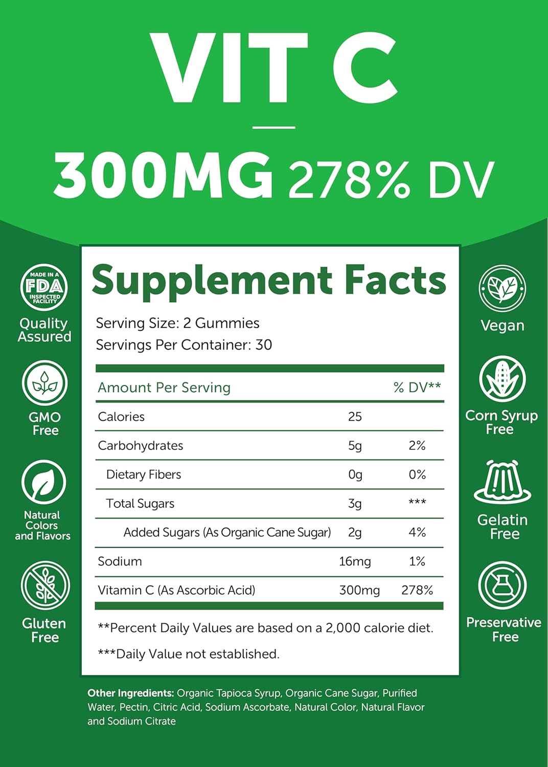 Lunakai Gummies Vitamina C Alta Potencia para Adultos y Niños