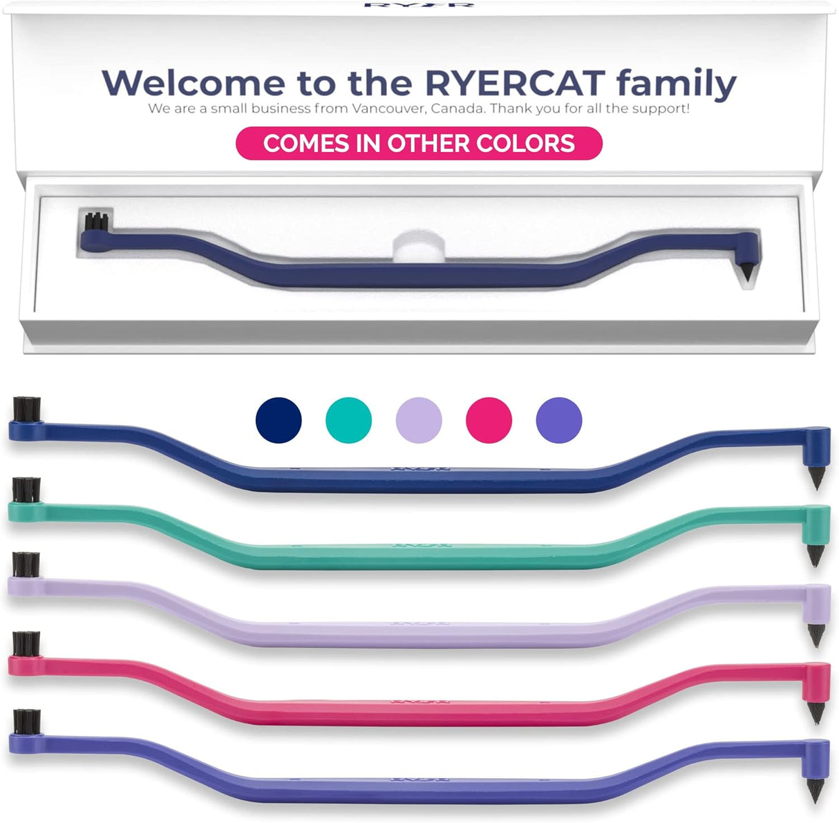 Cepillo de dientes para gatos de doble cara