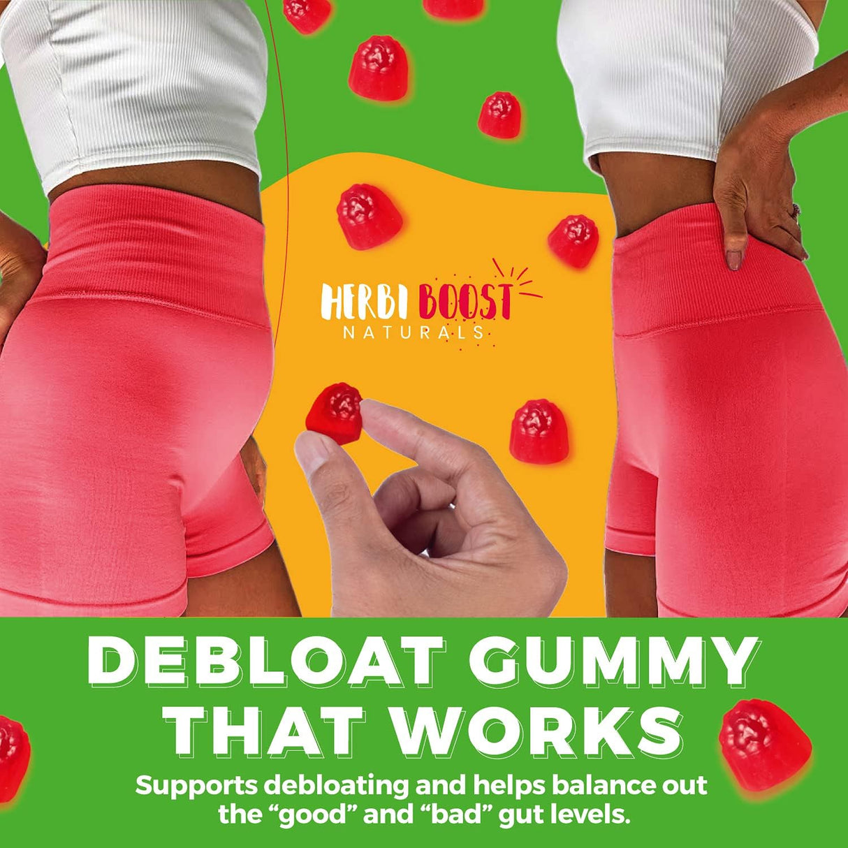 Suplementos soluble de gomita vegana con inulina