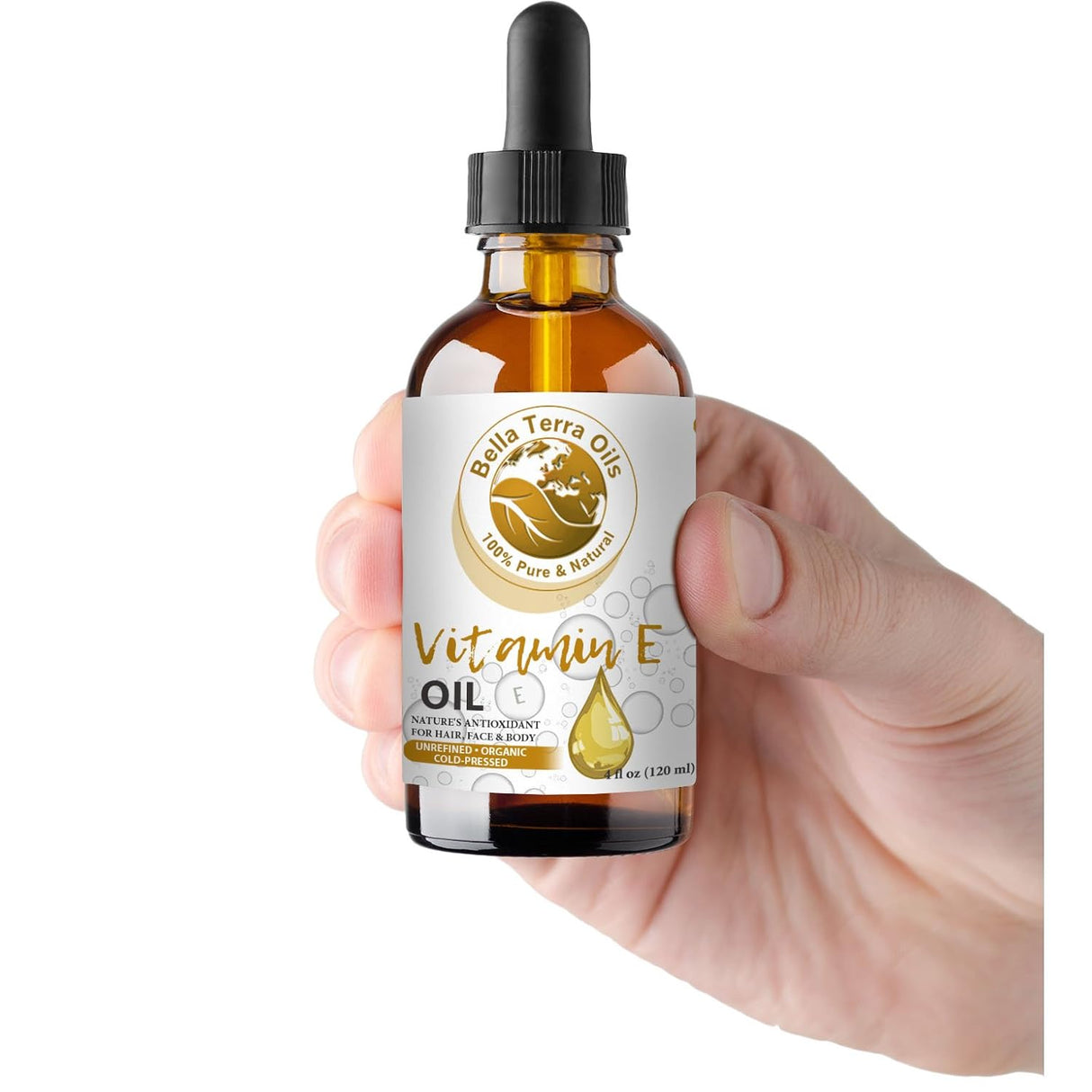 Aceite de Vitamina E Orgánica - Riqueza en D-Alfa Tocoferol y Ácidos Grasos