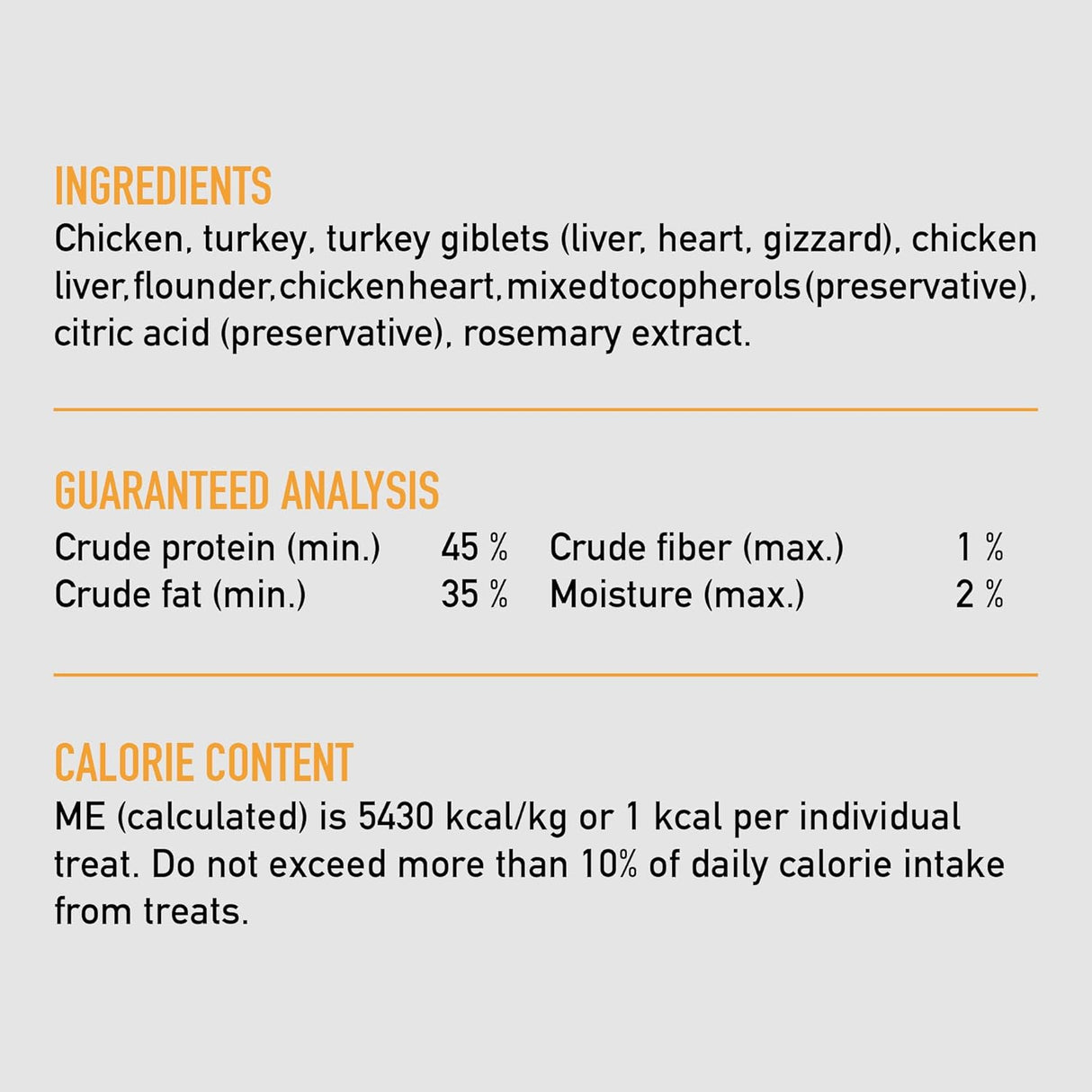 ORIJEN Golosinas Liofilizadas para Gatos, Sin Granos, 1.25oz