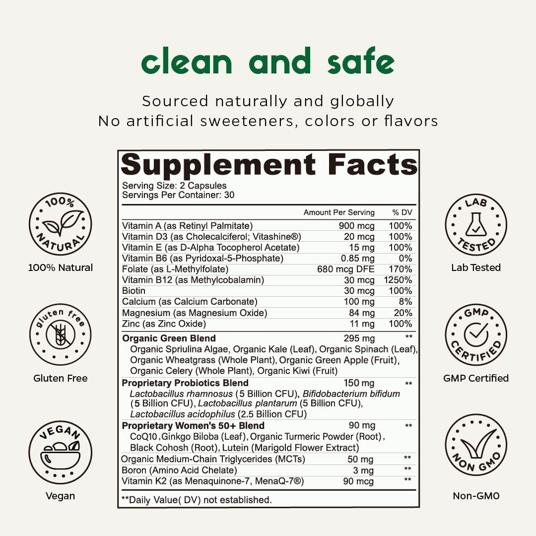 Suplemento Vitaminas para mujeres 50+ las articulaciones