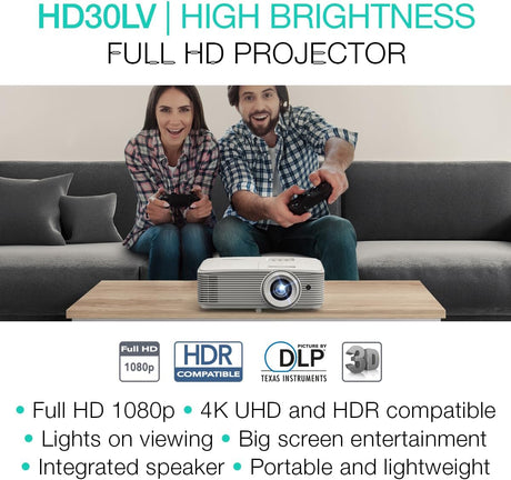 Proyector Optoma HD30LV 1080p 4500 lúmenes HDR para juegos