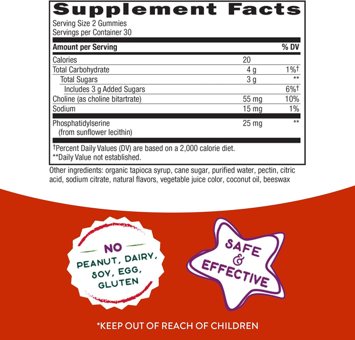 Suplemento Natures Way Gomitas cerebral para niños saludable