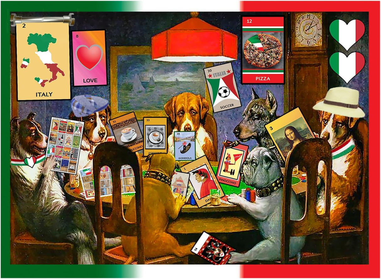 Juego de Lotería Italiana Fun Bingo, 54 Cartas Ilustradas, 3-10 Jugadores