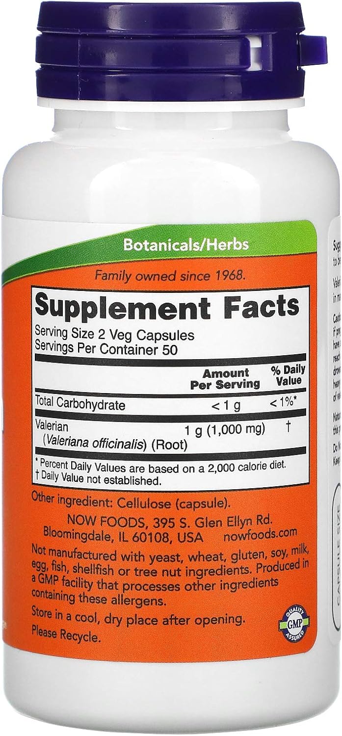 Now Foods Raíz de valeriana 100 capsulas