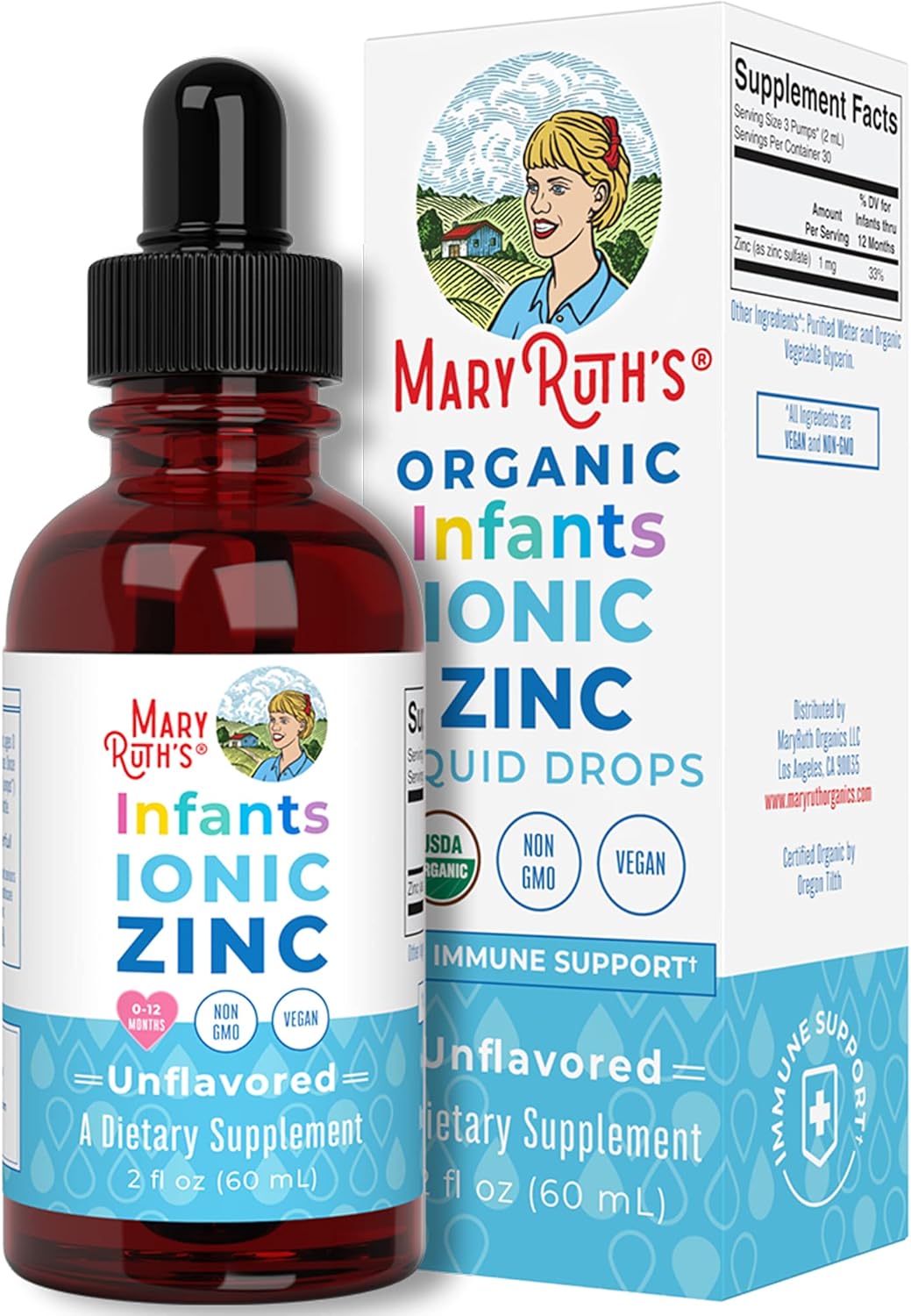 Suplemento Zinc iónico líquido infantil con glicerina 2 oz