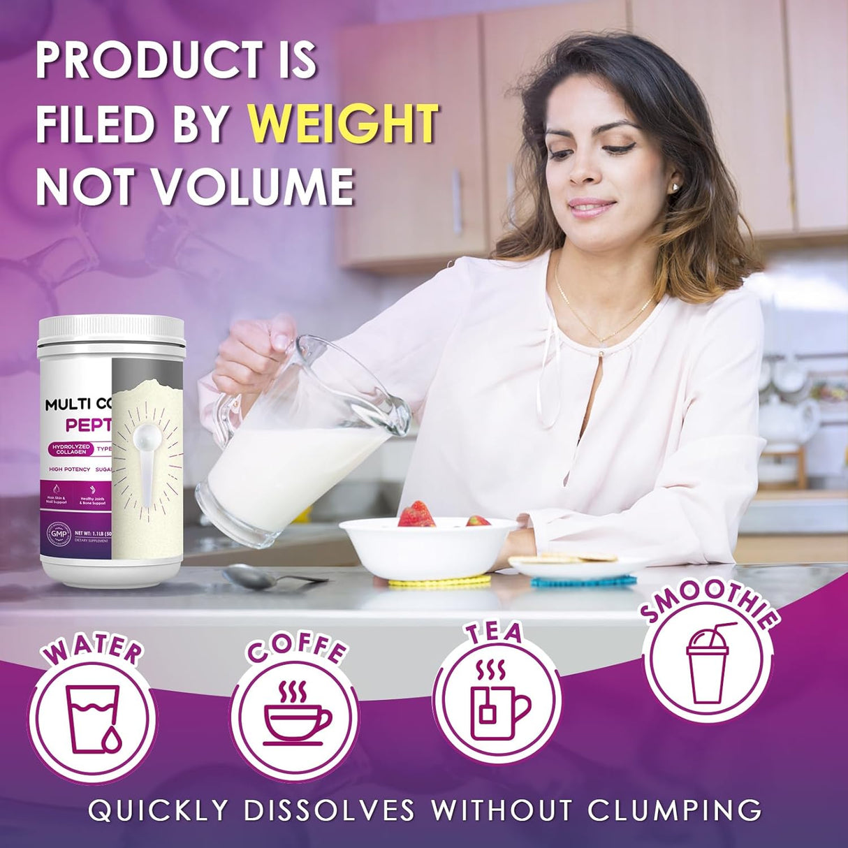 NATURE TARGET Polvo de péptidos de colágeno múltiple