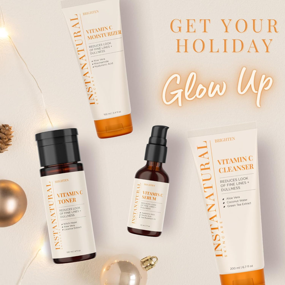 Colección de productos de belleza pra el rostro InstaNatural