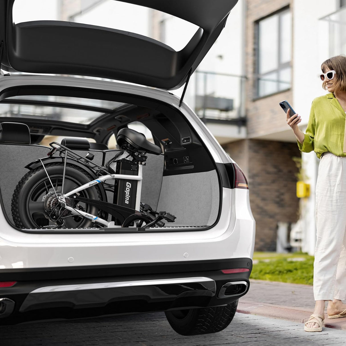 Bicicleta Eléctrica Vivi Gopina, 350W, Plegable, 40 Millas