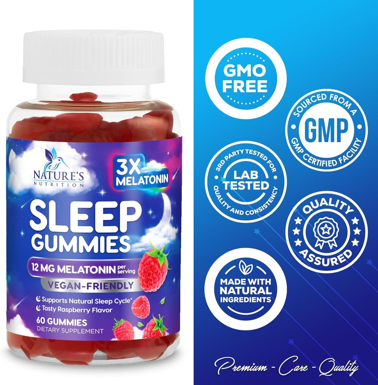 apoyo para dormir Gomitas extra fuerte, 12 mg dietético