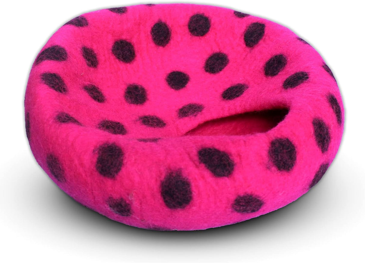 Cueva para Gatos Woolygon - Feltro Premium, Ecológica, Polka Dot