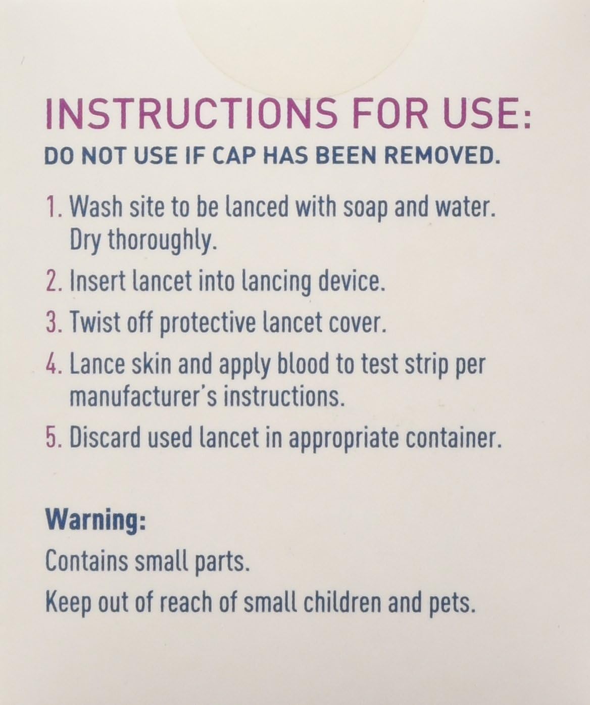 Lancetas Estériles Trueplus, 28G, Paquete de 100 Unidades