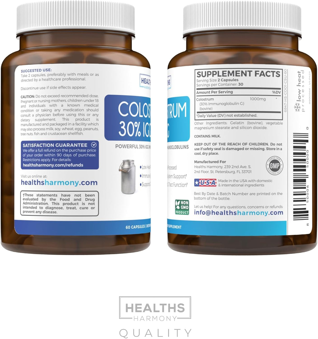 Suero de Leche 1,000mg - Apoyo Inmunológico - 60 Cápsulas