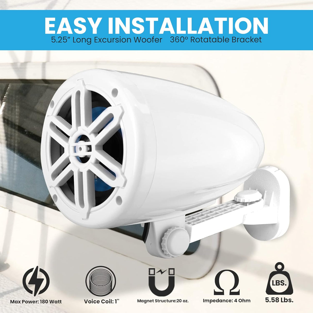 Parlantes todoterreno impermeables blanco PYLE PLMRWK59WT