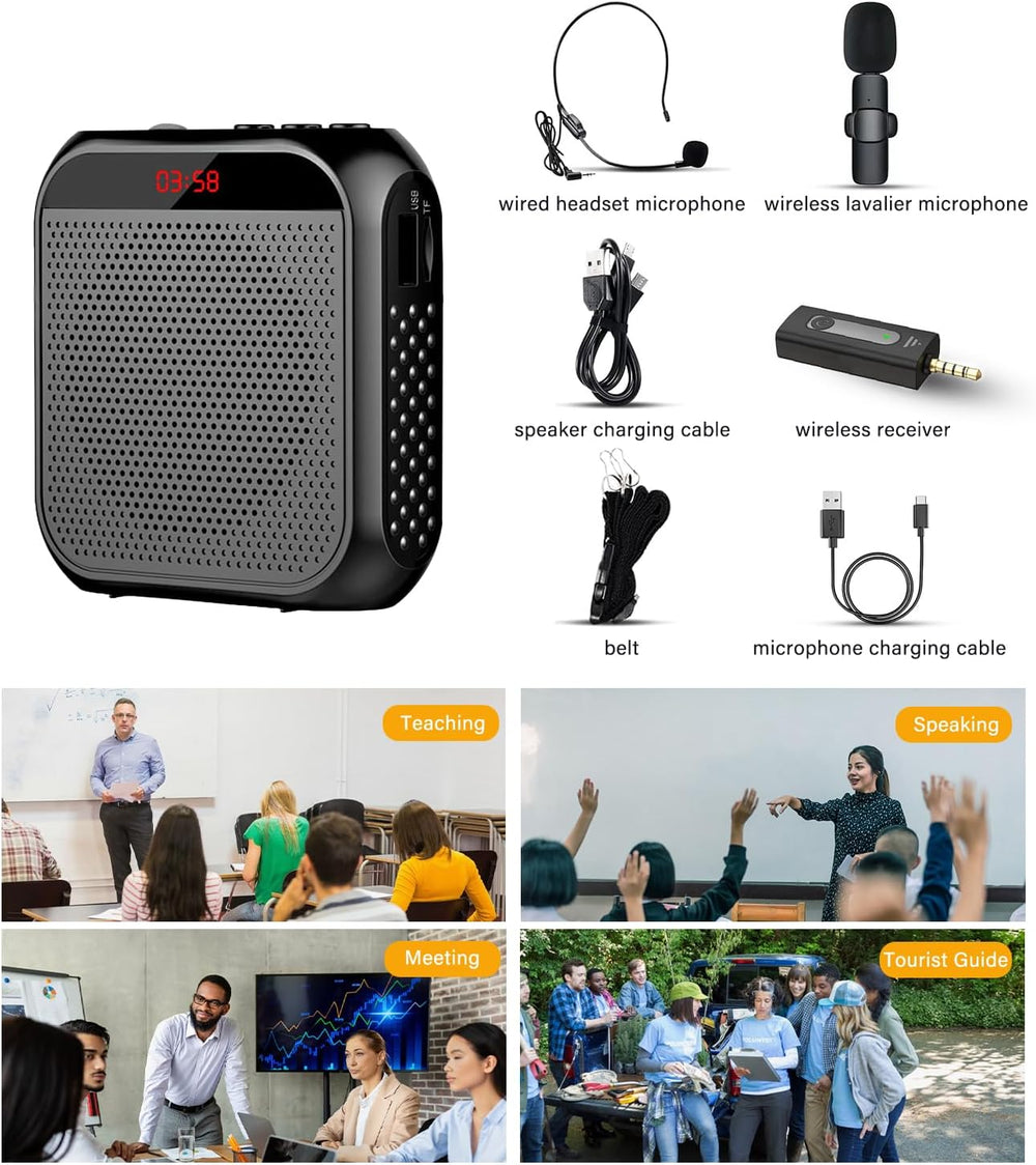 Amplificador de voz personal docentes  micrófono inalámbrico