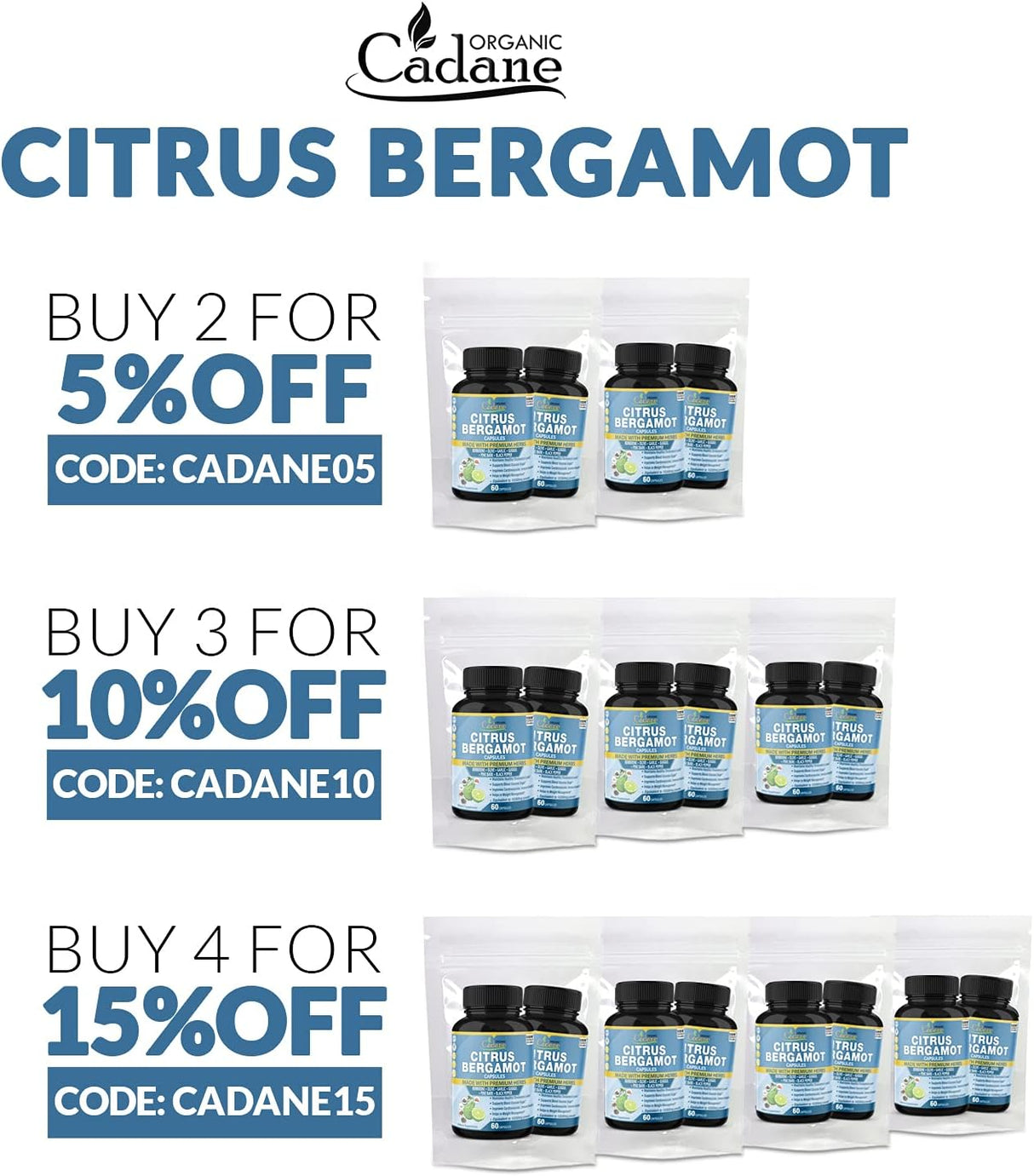 Suplementos Alimenticios cápsulas de extracto de bergamota