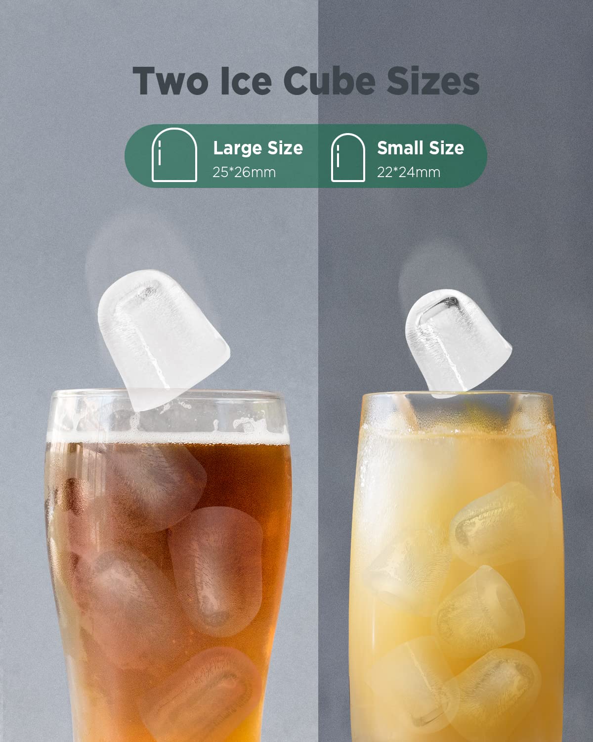Máquina de Hielo Silonn, 9 Cubos en 6 Min, Auto-Limpieza