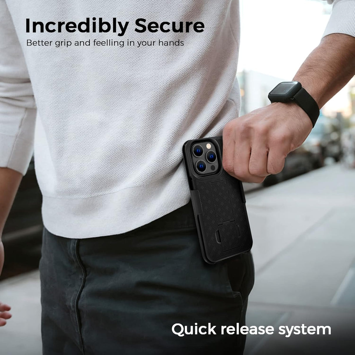 Combo de funda para iPhone 14 Pro dura ligera delgada