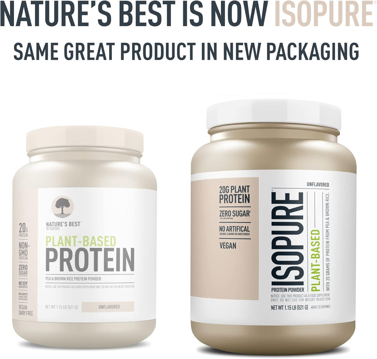 Isopure Proteína Vegetal Sin Lactosa y Gluten 20g