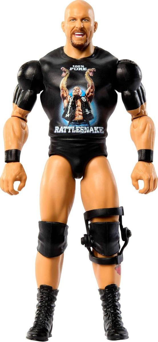 Mattel WWE Elite Greatest Hits 2025 – Figura De Stone Cold Steve Austin De 15,24 Cm Con 25 Puntos De Articulación Y Accesorios