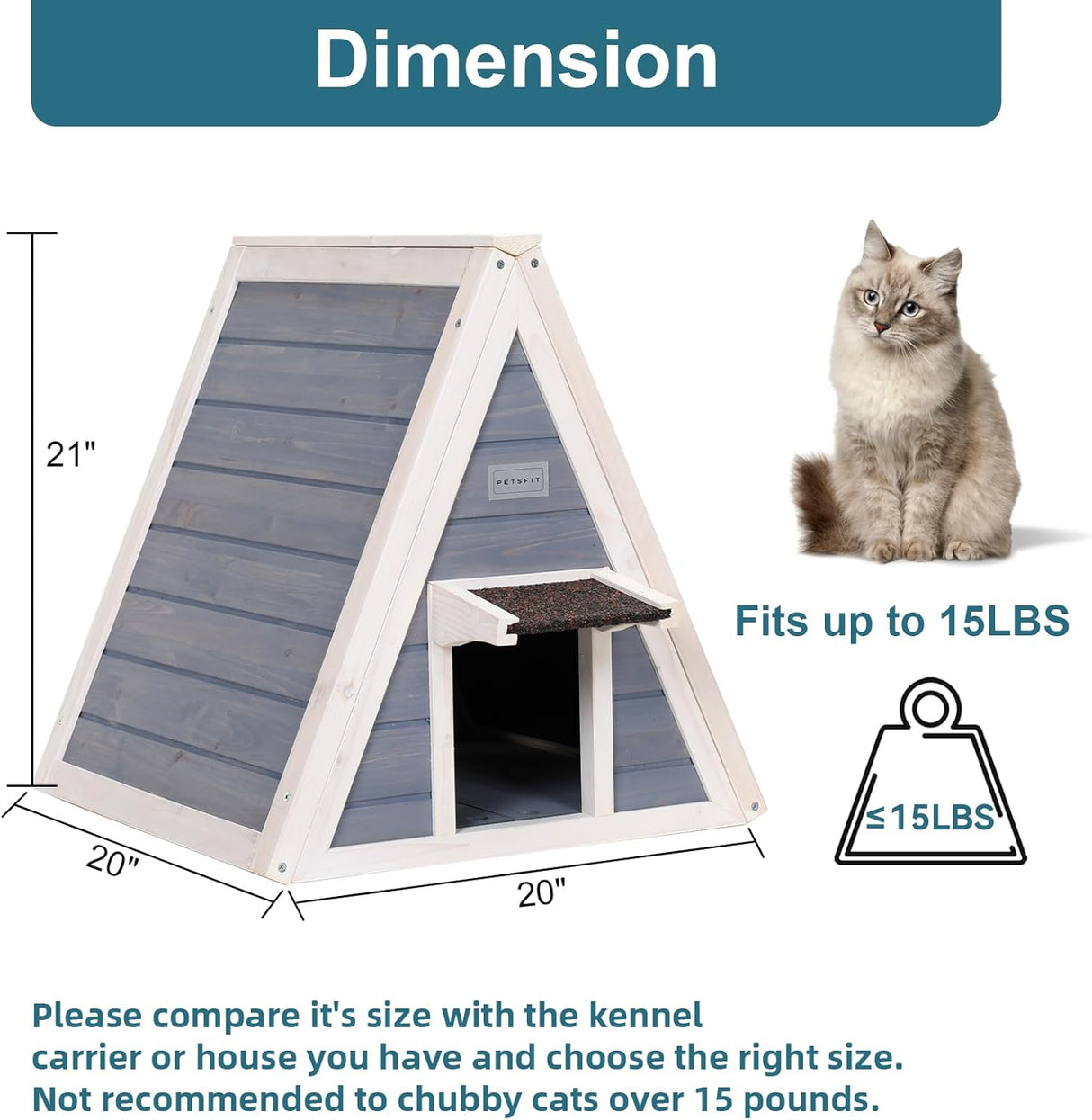 Casa para gatos al aire libre resistente a la intemperie